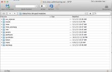 SFTP client showing Drupal site Modules directory